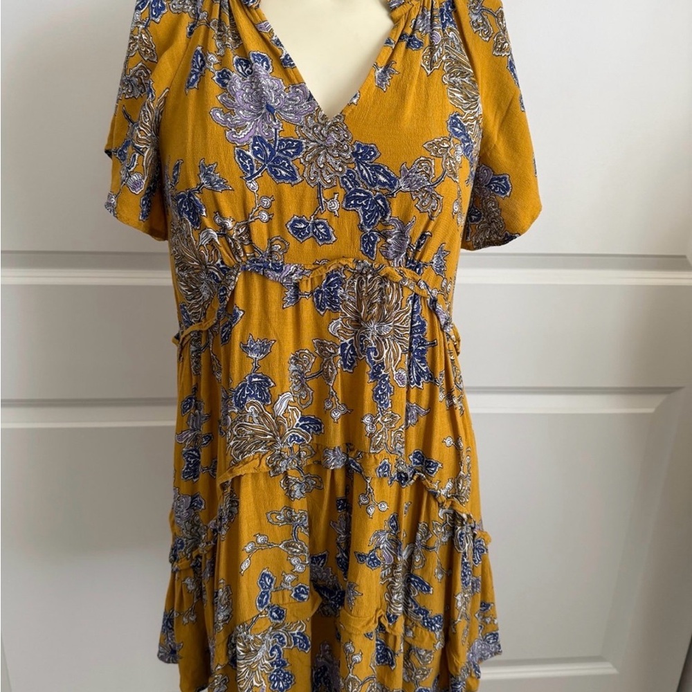 Anthropologie Robin Tiered Mini Dress XS
